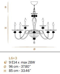 Люстра Euroluce SHEEN 6+3L