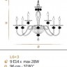 Люстра Euroluce SHEEN 6+3L