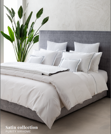 Комплект Euro SATIN PURITY BIANCO CORD.BLU